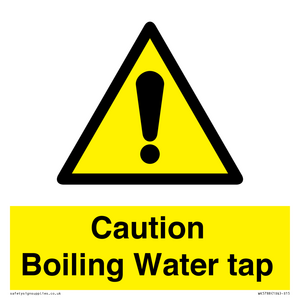 Caution Boiling Water Tap